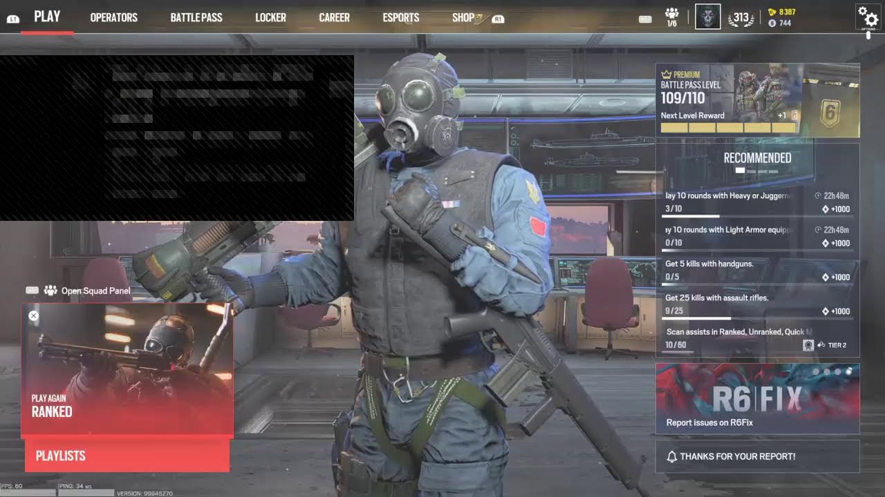 Tom Clancy's Rainbow Six Seige X