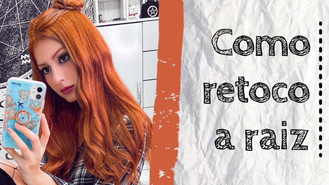 Retocando a raiz do meu cabelo com a igora 9.7 #ruiva #ruivo #ruivanat