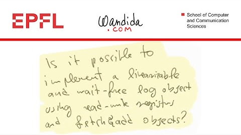 Can we get a log object out of fetch-and-add objects? Karolos Antoniadis