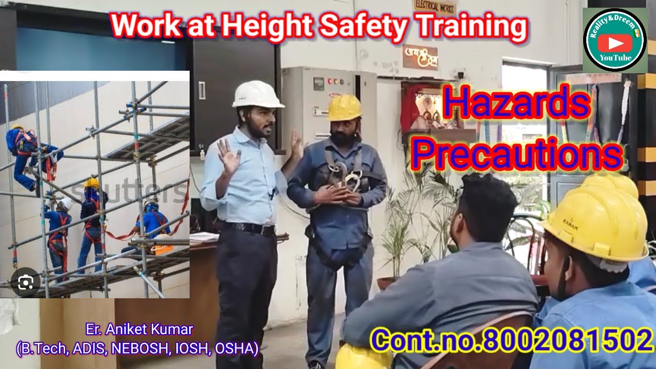 Work At Height Safety in Hindi / Work At Height Hazards & Precautions / Work At Height TBT 