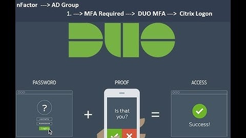 Multifactor DUO Netscaler nFactor AD Group Based Access