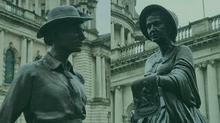 Iconic Irish Republican Women's statues unveiled in the grounds of Belfast Hall.