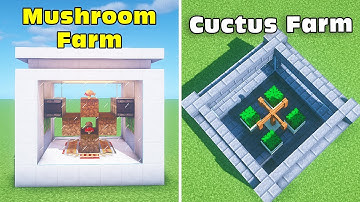 ⚒ Minecraft: 3 Simple Redstone Farm Build Hack (Auto Mushroom, Cactus, Berries Farm) #32 (Tutorial)