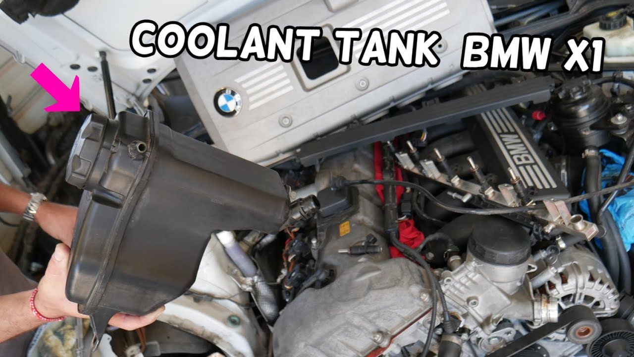 BMW X1 COOLANT TANK RESERVOIR REPLACEMENT REMOVAL 