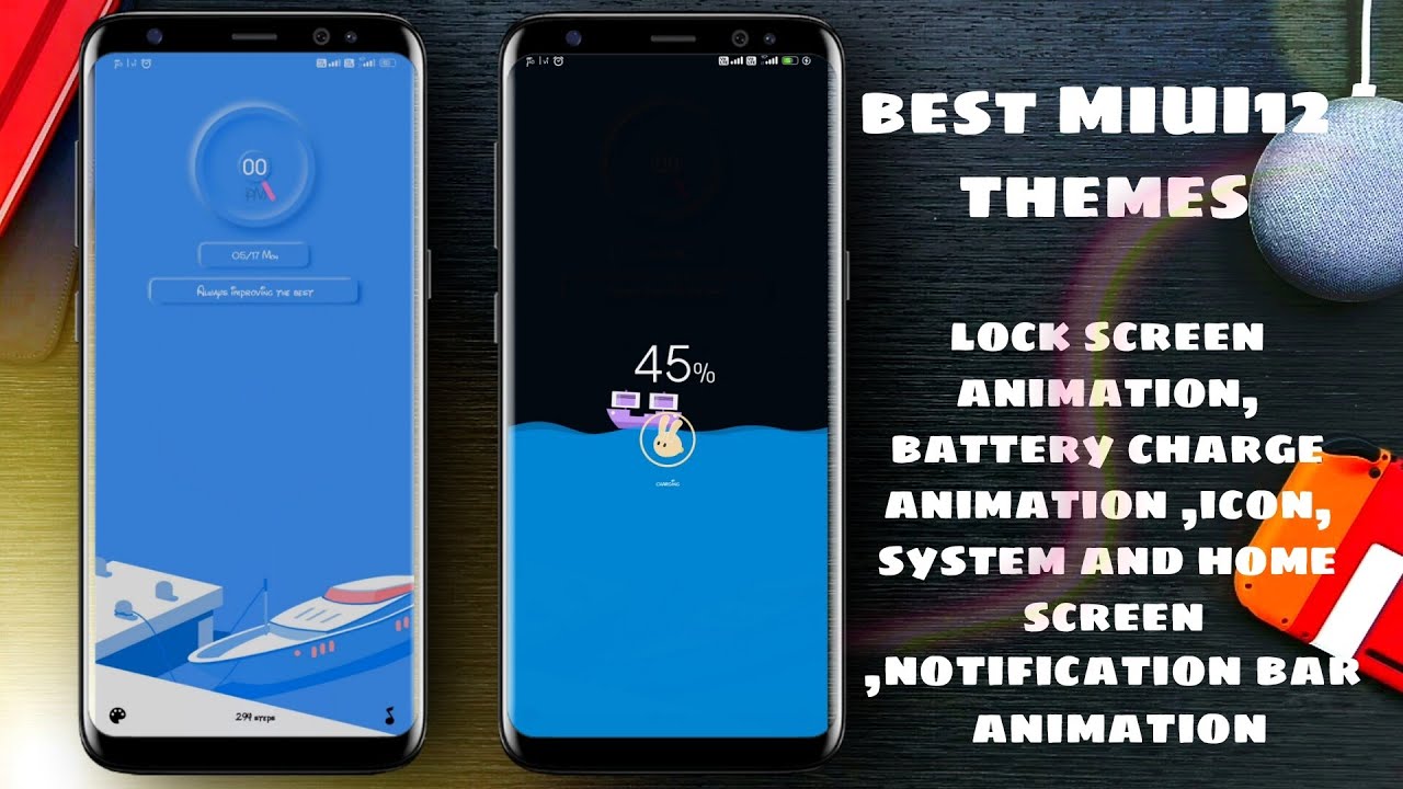 MIUI 12 best them with lock screen animation, battery charge animation, icon, system and home scree