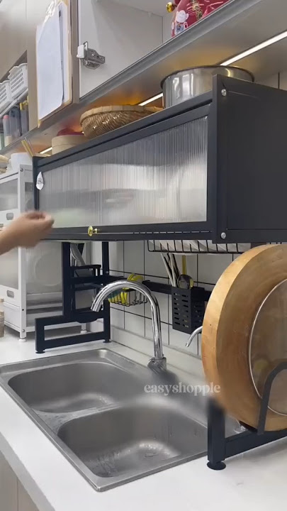 rak pinggan mangkuk atas sinki , jimat ruang & boleh toskan air terus.