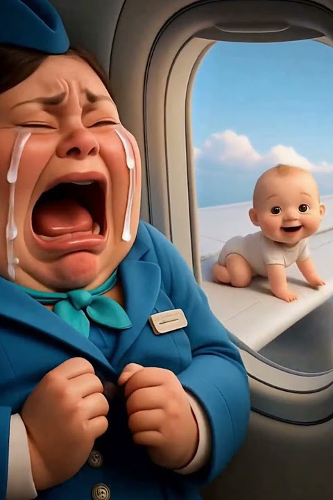 baby on plane wing | mother cry video | baby outside plane  #babycrying #funnybaby #babyshorts