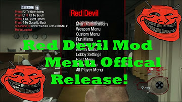 [PS3/BO1] Red Devil Zombies Mod Menu Official Release Made By NickBeHaxing