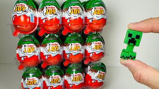 REDSTONE??? Kinder Joy MINECRAFT.Unboxing 4. Новые Киндер Joy МАЙНКРАФТ Выпуск 4 Ищем Красный Кубик