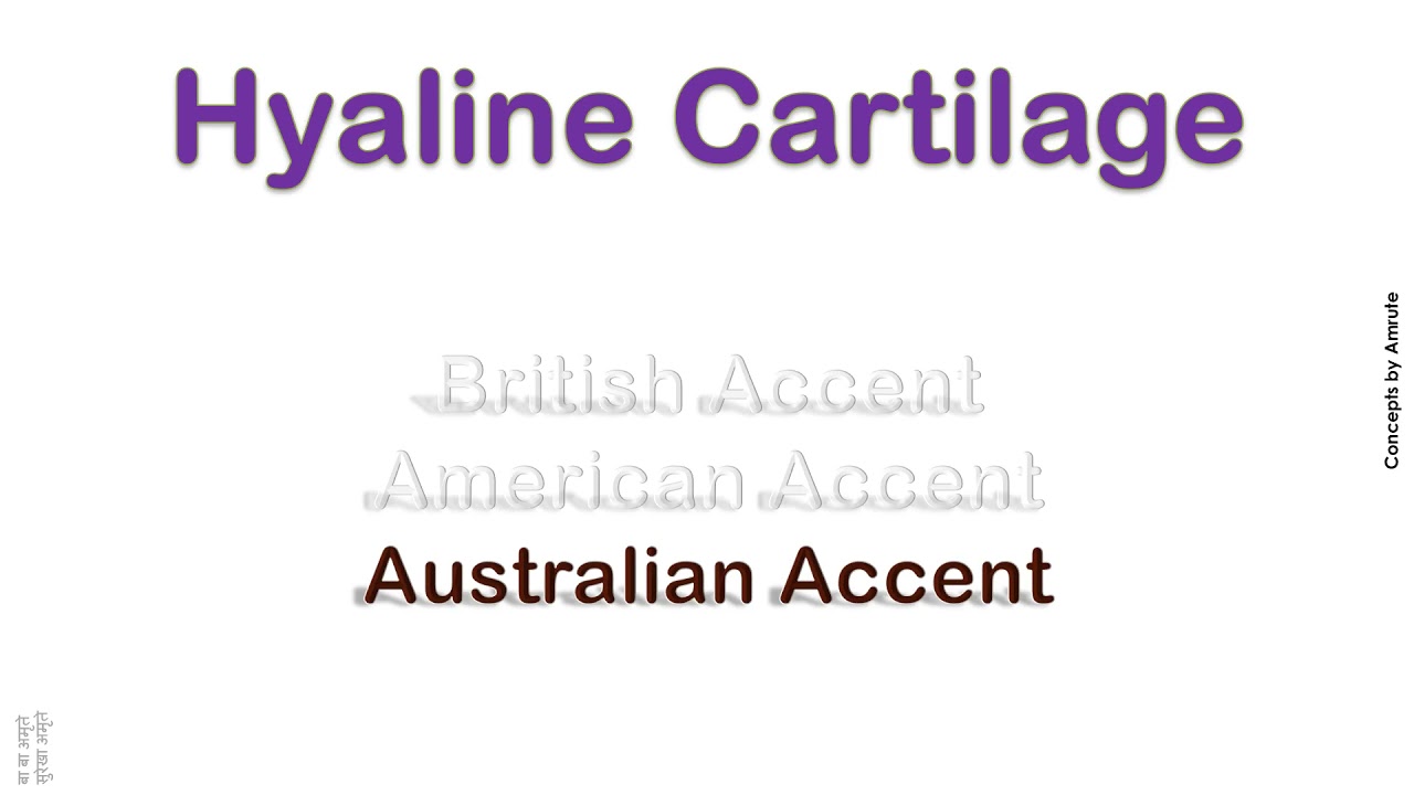 Hyaline Cartilage How to Pronounce Hyaline Cartilage in Australian