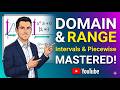 Lecture 13 | Domain and Range: Finding Intervals and Piecewise Functions | Algebra