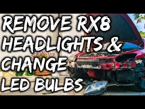 How To Remove Rx8 Headlights And Replace LED Bulbs