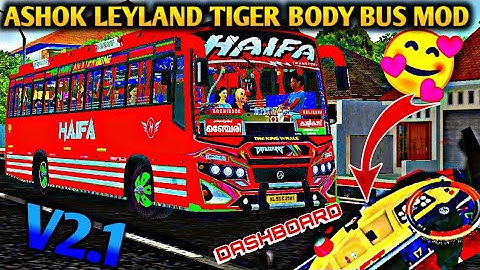 Ashok leyland tiger body V2.1 bus mod for bussid v3.7.1 || By Kristal gamer