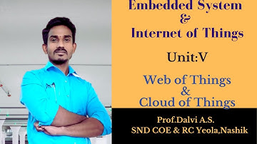 Unit V Web of Things and Cloud of Things