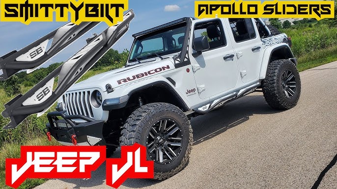 Smittybilt スミティビルト<br>ジープ JEEP  JL ラングラー<br>Apollo Rock Sliders with Steps<br>アポロ ロックスライダー ステップ<br>送料無料