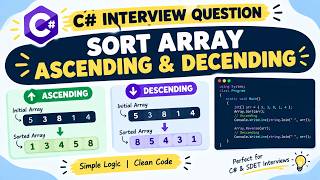 Sort an Array in Ascending & Descending Order | Interview Question for SDET