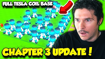 I Got a FULL BASE OF TESLA COILS In Build Ur Base CHAPTER 3 UPDATE! *INSANELY OP*