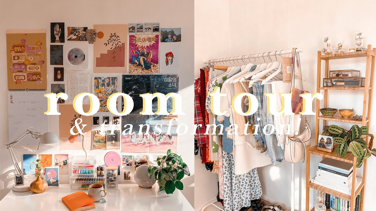 small student room tour and transformation ✨🪴🌸(uni entries iv)