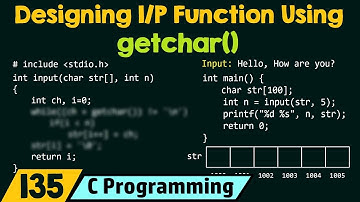 Designing The Input Function using getchar()