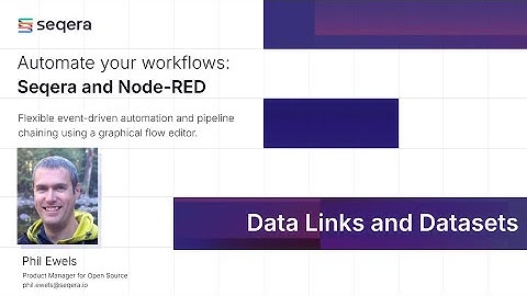 Node-RED + Seqera: Data links & Datasets, auto-launch when files are uploaded