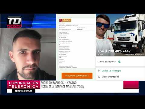 RODRIGO BARRIOS   VÍCTIMA DE UN INTENTO DE ESTAFA TELEFÓNICA 04 11 20