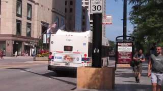 Northbound CTA buses on Michigan Avenue.