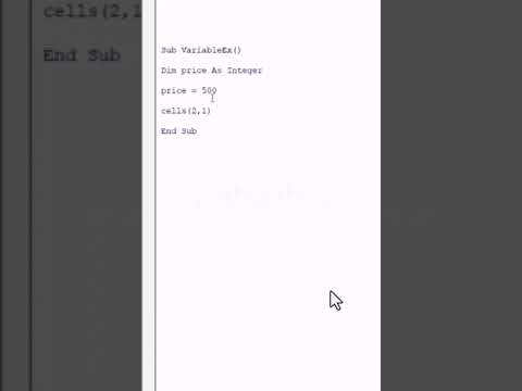 Variable in vba