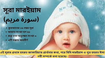 Surah Al Maryam - সূরা মারইয়াম । سورة مريم। হৃদয় স্পর্শী কোরআন তেলাওয়াত I