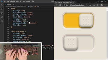 ASMR Programming - Skeuomorphic Toggle Switch using HTML CSS - No Talking