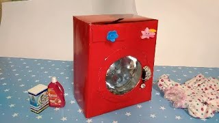 Стиральная машина из коробки / бытовая техника для кукол / washing machine out of the box