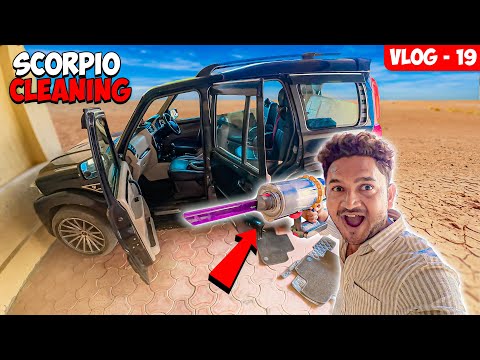Cleaning My Scorpio With High-Tech Vacuum Cleaner! 🧼🚗 | Vlog 19