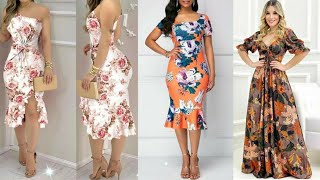 VESTIDOS FLOREADOS🌸 🌺TENDENCIA 2022 MODA de vestidos con flores para  primavera vestidos casuales 