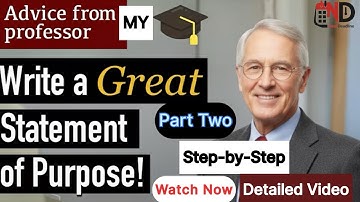 How To Write A Perfect Statement of Purpose(SOP) DETAILED VIDEO