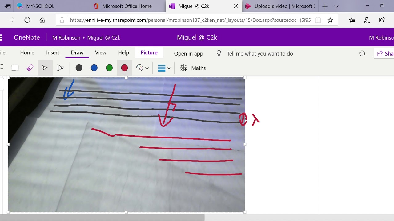 Drawing refraction diagram on ripple tank picture - YouTube