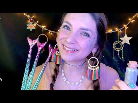 ASMR Easy Mermaid Makeup 🧜‍♀️ Mermaid Makeover with Music - German/Deutsch