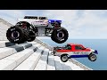SUV 4x4 Cars VS Dangerous Stair Slope Challenge Driver #1 - BeamNG Driver
