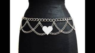 NYfashion101 Trendy Belly Chain Belt w by Multi Link Chains IBT1002-Silver
