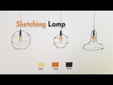 How to Sketch Lamp With Markers