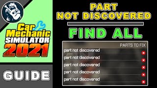 Examine Parts and Find Not Discovered and Missing Part in Car Mechanic Simulator 2021 Inspect Guide screenshot 2
