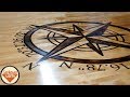 Epoxy Inlay and Rustic Compass Butcher Block Countertops