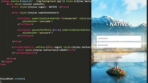 React Native Tutorial - Making a Login App with profile page #1 | Building the frontend