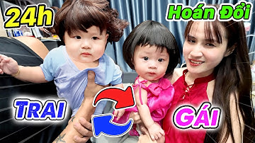 Thử Thách 24h Hoán Đổi Zino Và Đu Đủ | Hoán Đổi Con Trai Vs Con Gái - Vê Vê Channel