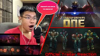 THE ORIGINS STORY IS HERE! | Transformers One Official Trailer REACTION
