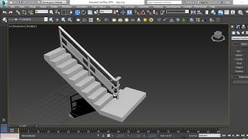 U-Type Stair and material Add in 3ds Max 2016 Bangla Tutorial | Shadin Creative Design