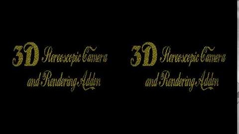 3D Stereoscopic Camera & Rendering Addon - Side by side (SBS) demo