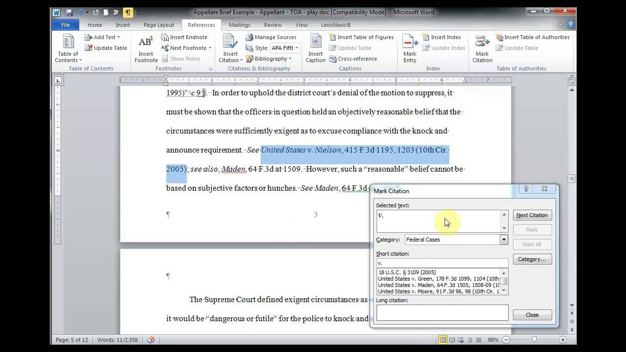 create a table of authorities in word for mac create a table of authorities in word for mac