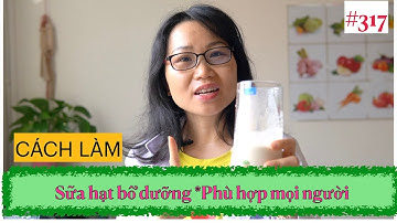 #317. Cách làm sữa hạt bổ dưỡng - phù hợp với mọi người