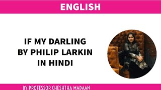 Watch Philip Larkin If My Darling video