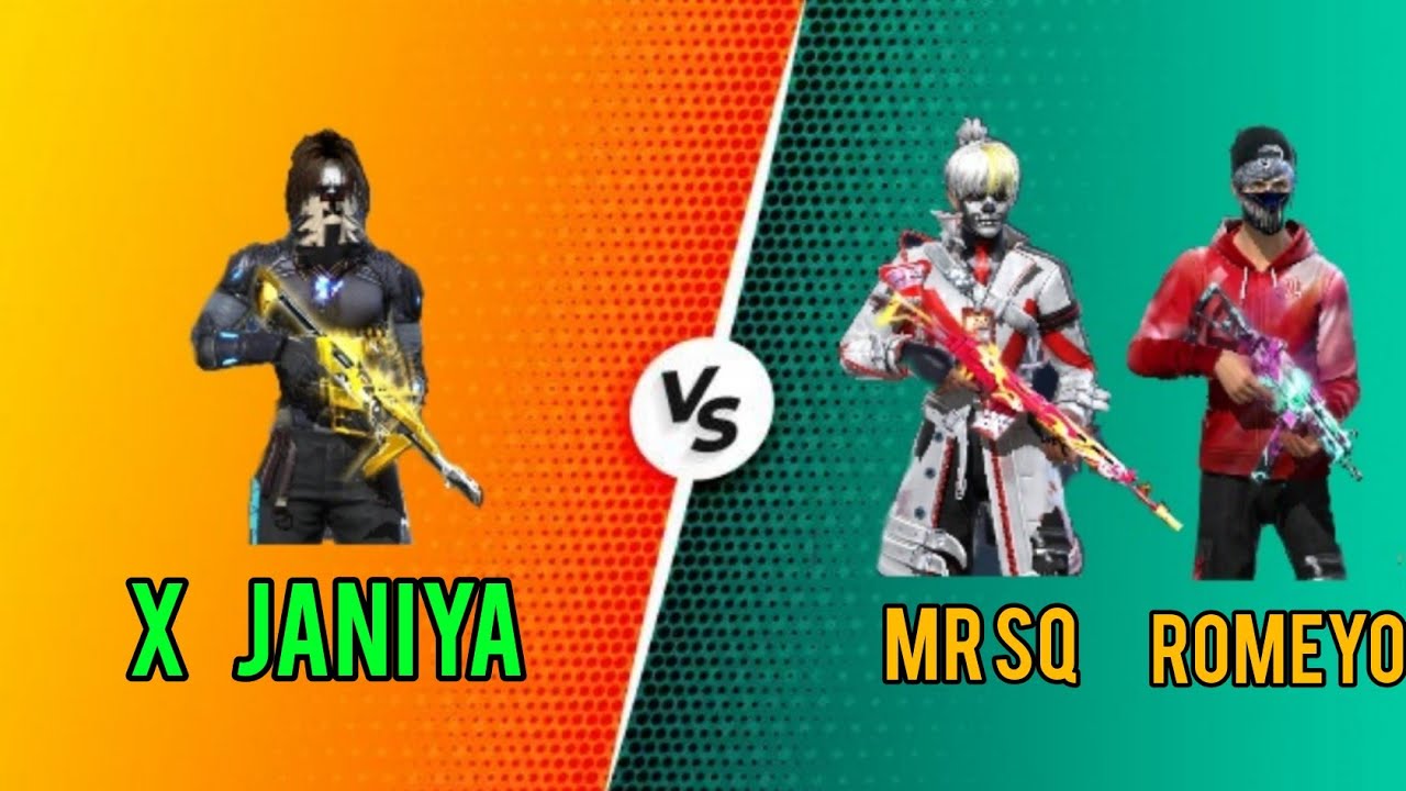 (1vs2 ) x JANIYA vs ROMEO & MR SQ | CUSTOM MATCH.- garena free fire ...