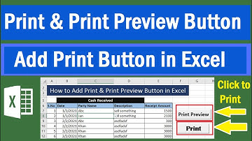 Print and Print Preview Button in Excel Sheet
